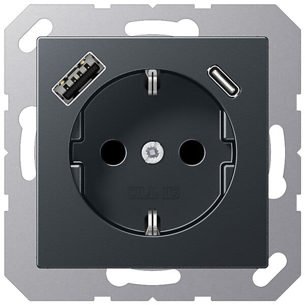 JUNG SCHUKO Steckdose mit USB Typ AC A 1520-15 CA ANM